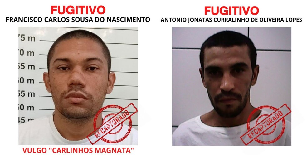 Dois fugitivos de presídio são recapturados com armas no interior do Ceará